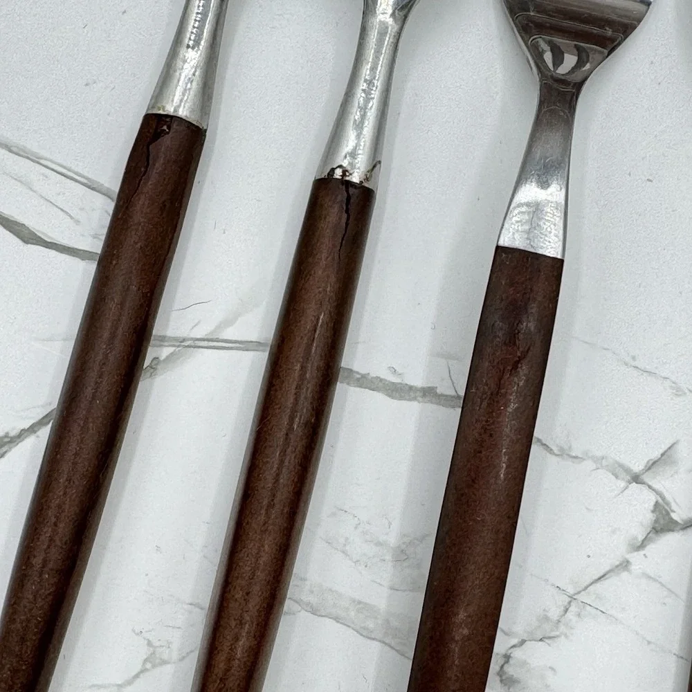 Vintage 50pc Ekco Eterna Canoe Muffin MCM Flatware Set Stainless Japan MCM